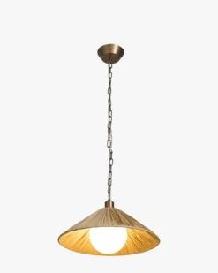 Suspension, Raphia & fer doré, ajustable Albane