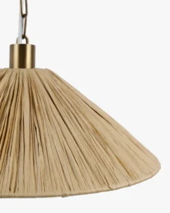Suspension, Raphia & fer doré, ajustable Albane