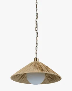 Suspension, Raphia & fer doré, ajustable Albane