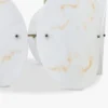 Suspension, Sphères blanches & métal teinte laiton, H69-114-160 ajustable Carioca