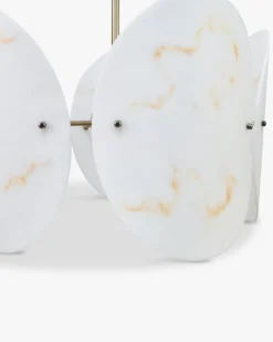 Suspension, Sphères blanches & métal teinte laiton, H69-114-160 ajustable Carioca