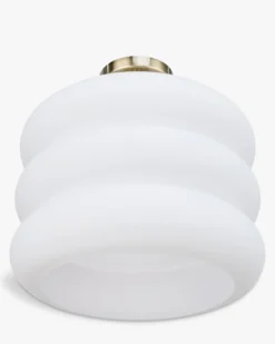 Suspension, Verre blanc & métal doré, ajustable Ø35 Houston