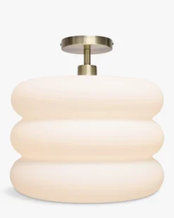 Suspension, Verre blanc & métal doré, ajustable Ø35 Houston