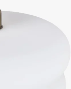 Suspension, Verre blanc & métal doré, ajustable Ø35 Houston