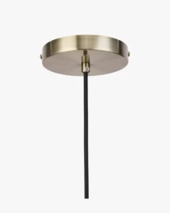 Suspension, Verre blanc & métal doré, ajustable Ø20 Houston