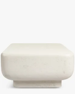 Table basse, Blanc effet ciment, L110 Lithos