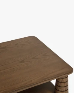 Table basse, Bois de Frêne Teinte Noyer, L120 Temba