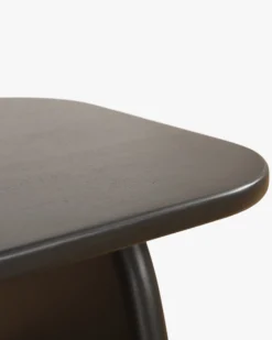 Table basse, Bois d'hévéa massif teinte noire, L110 Ellios