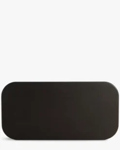 Table basse, Bois d'hévéa massif teinte noire, L110 Ellios
