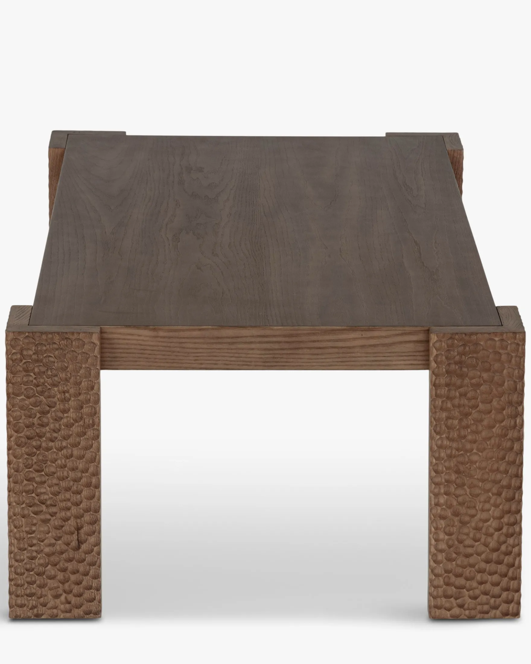 Table basse, Bois effet gougé teinté noyer, L111.5 Maxence