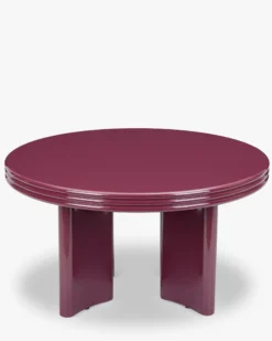 Table basse, Bois rouge bordeaux glossy, Ø80 Mira