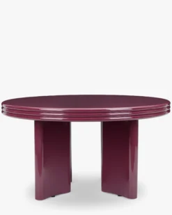 Table basse, Bois rouge bordeaux glossy, Ø80 Mira