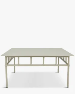 Table basse de jardin, Métal taupe waterproof, 100x100 Amalfi
