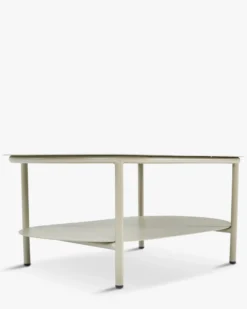 Table basse de jardin, Métal taupe waterproof, 100x60 Florentino