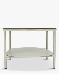 Table basse de jardin, Métal taupe waterproof, 100x60 Florentino