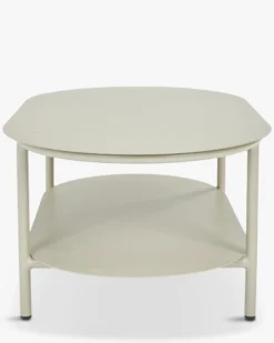 Table basse de jardin, Métal taupe waterproof, 100x60 Florentino