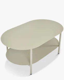 Table basse de jardin, Métal taupe waterproof, 100x60 Florentino