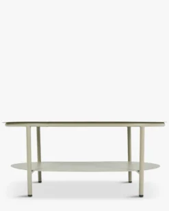 Table basse de jardin, Métal taupe waterproof, 100x60 Florentino