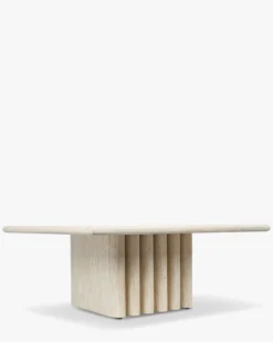 Table basse, Effet travertin glossy, L85 Artemis