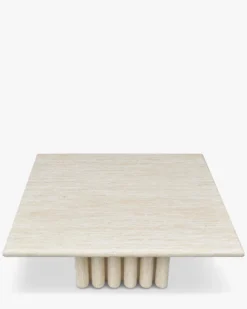 Table basse, Effet travertin glossy, L85 Artemis