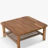 Table basse extérieur, Bois d'acacia waterproof, 90x90 Bexley
