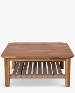 Table basse extérieur, Bois d'acacia waterproof, 90x90 Bexley