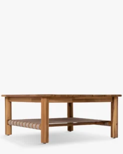 Table basse extérieur, Bois d'acacia waterproof, 90x90 Bexley