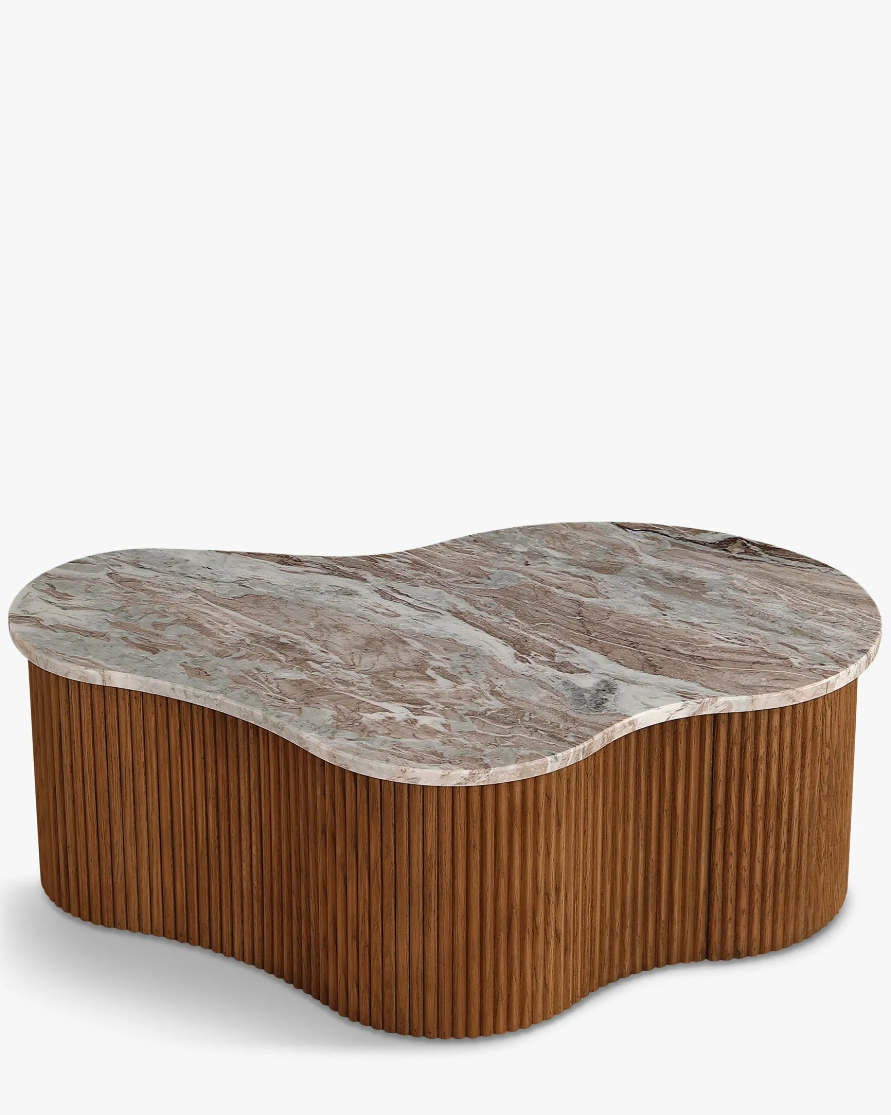 Table basse, Marbre rouge, L100 Isleta