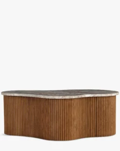 Table basse, Marbre rouge, L100 Isleta