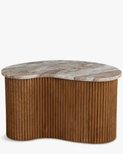 Table basse, Marbre rouge, L70 Isleta