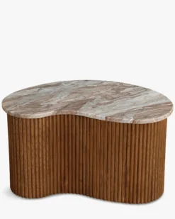 Table basse, Marbre rouge, L70 Isleta