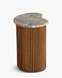 Table basse, Marbre rouge, L50 Isleta