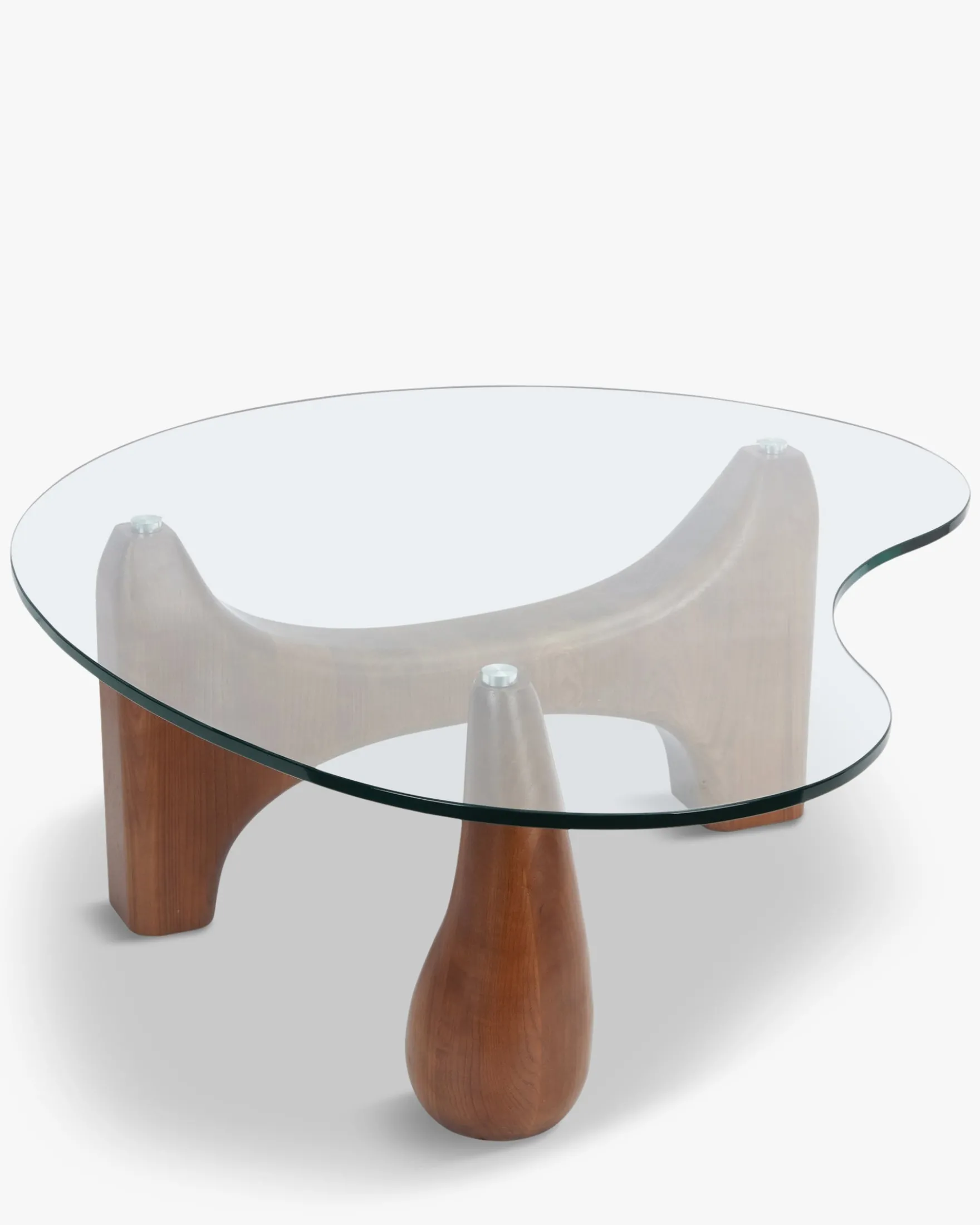 Table basse, Verre trempé & bois de frêne veiné, L99 Orwell