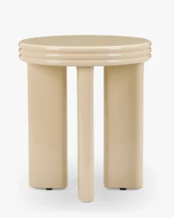 Table d'appoint, Bois beige glossy, H45.5 Mira