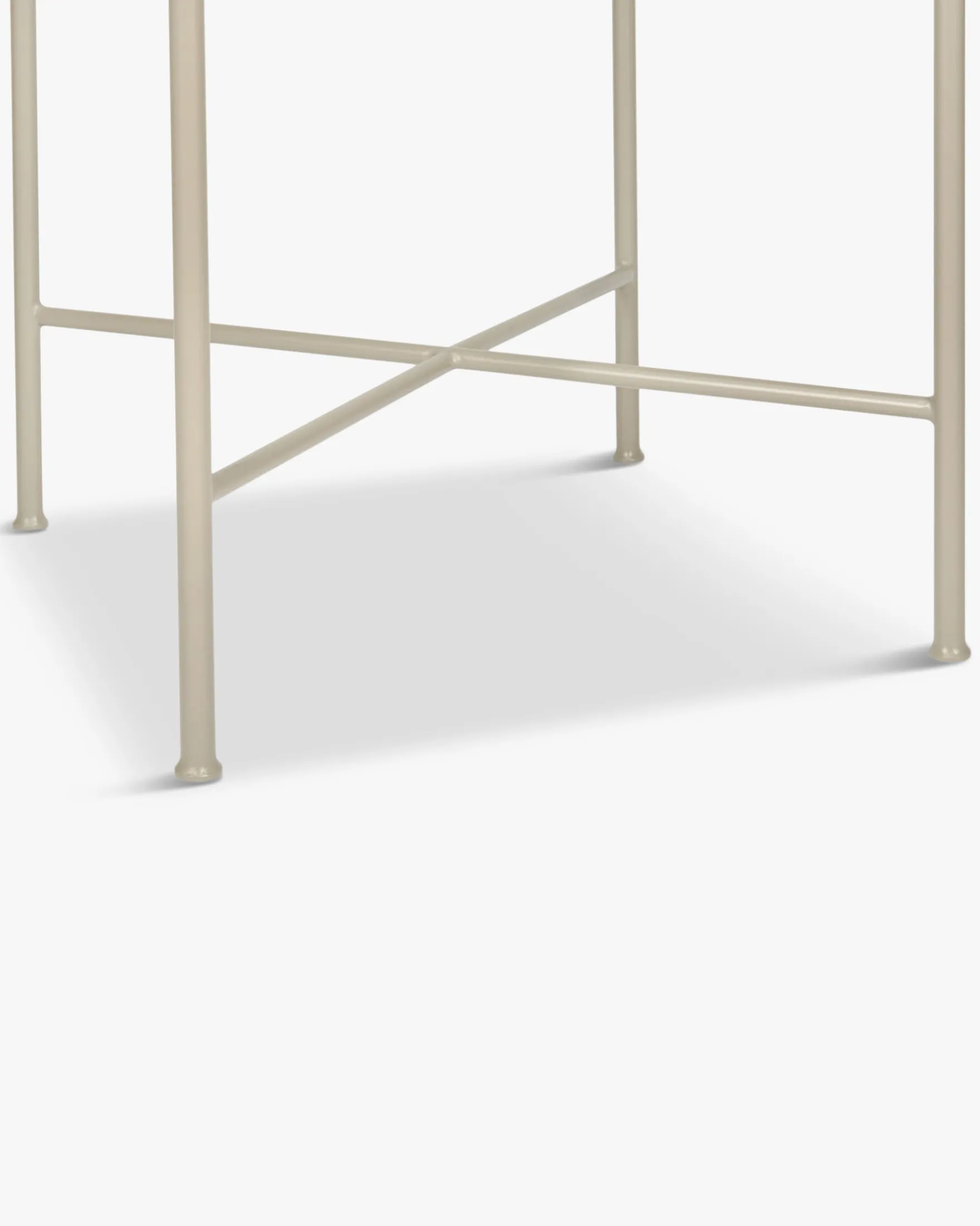 Table d'appoint de jardin, Verre transparent & métal taupe Bel Air