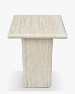 Table d'appoint, Effet travertin glossy, H51 Artemis