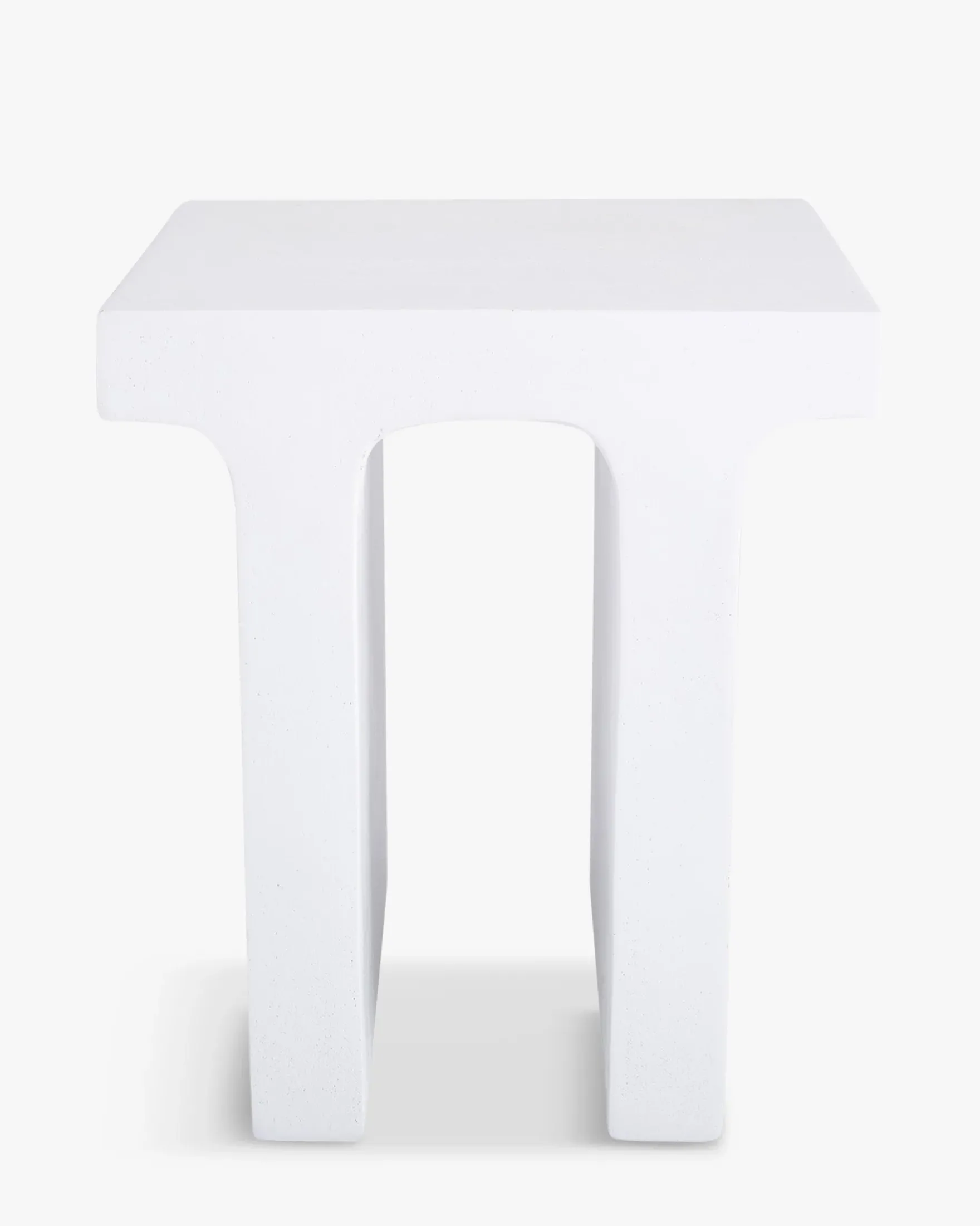 Table d'appoint intérieur/extérieur, Effet ciment blanc, H45 Ithaque