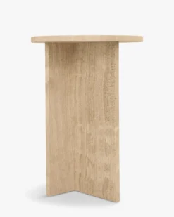 Table d'appoint, Pierre de travertin waterproof, H50 Emilio