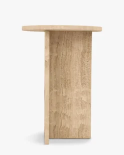 Table d'appoint, Pierre de travertin waterproof, H50 Emilio