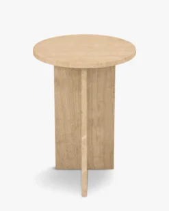 Table d'appoint, Pierre de travertin waterproof, H50 Emilio