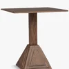 Table de bistrot, Bois de frêne teinté noyer, 70x70 Strata