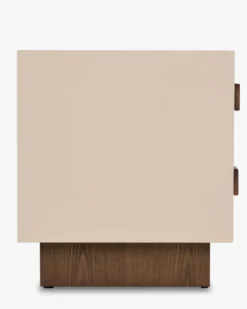 Table de chevet, Bois beige & Bois teinte noyer, H50,5 Archi