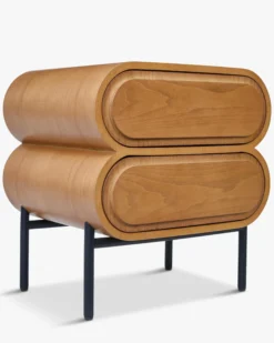 Table de chevet, Bois blond, H50 Monaco