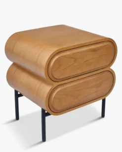 Table de chevet, Bois blond, H50 Monaco