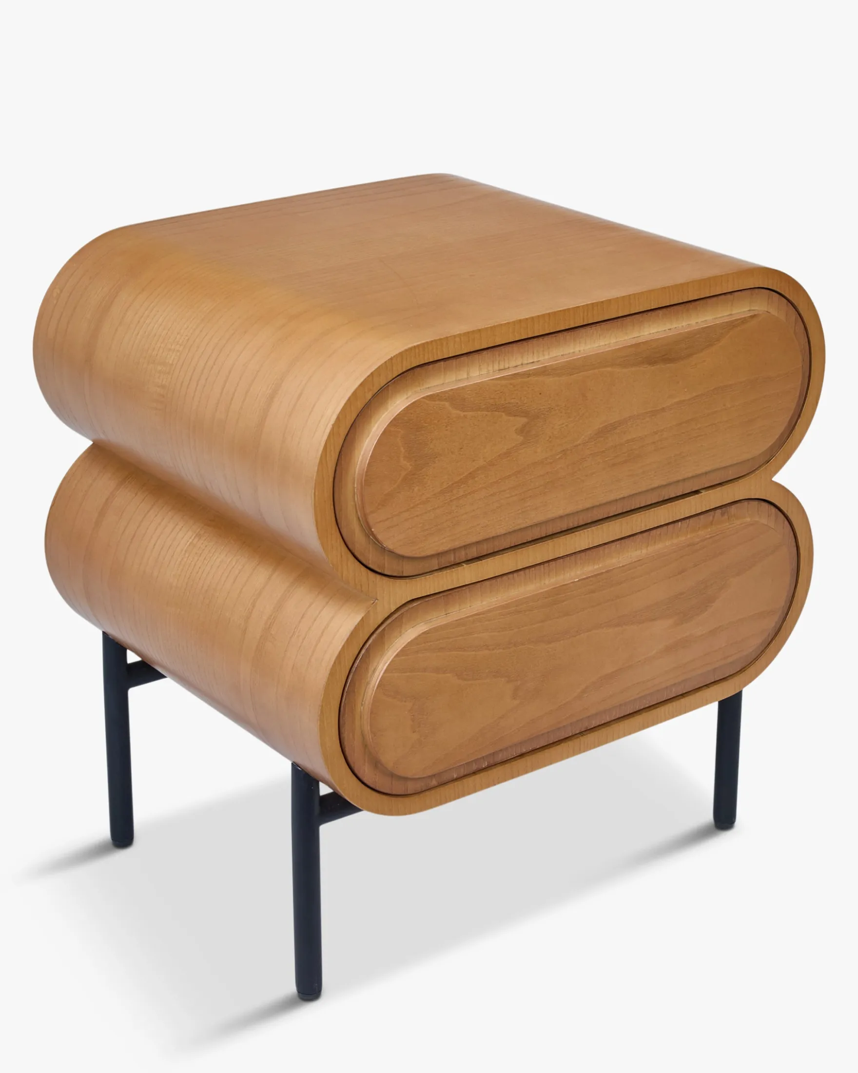 Table de chevet, Bois blond, H50 Monaco