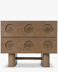 Table de chevet, Bois de frêne teinte noyer, H50 Cooper