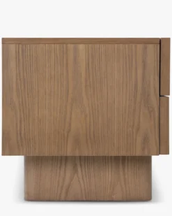 Table de chevet, Bois de frêne teinte noyer, H50 Cooper