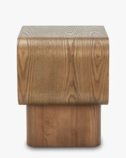 Table de chevet, Bois teinte noyer, H51 Lombok
