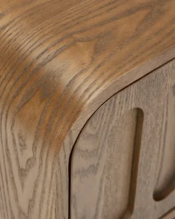 Table de chevet, Bois teinte noyer, H51 Lombok