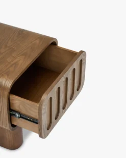 Table de chevet, Bois teinte noyer, H51 Lombok
